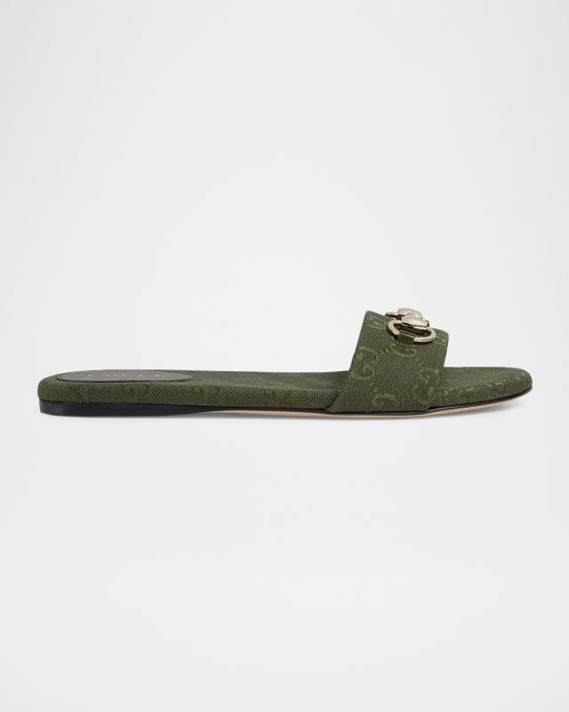GG Canvas Siaga Slide Sandals